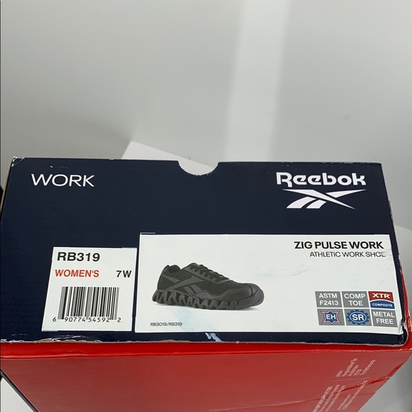 Reebok Zig Pulse Work sneakers shoe composite toe RB-319 lace-up women 7 WIDE - Picture 8 of 8